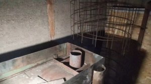 Баня из опилкобетона, начало внутренней отделки, самодельная печь.