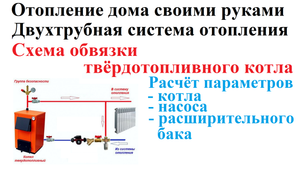 Часть 9. Схема обвязки твёрдотопливного котла