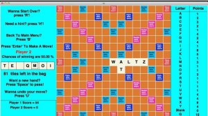 Scrabble (created in Python)