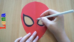 Spiderman Maske basteln ? How to make spiderman mask ? как сделать маску человека паука