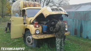 Старая Татра 148 - бетономешалка. Первый вздох после нескольких лет простоя