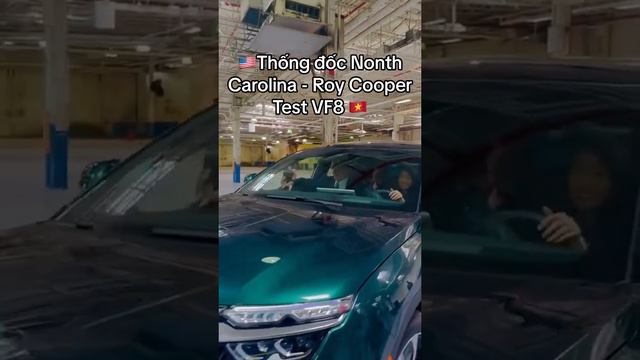 Thống đốc nonth Carolina Roy Cooper test xe VF8 #vinfast #vf8