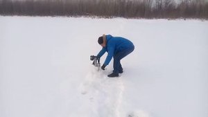 шуруповерт + редуктор от стартера ваз для ледобура испытания часть 2