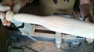 простейшая скалка -мялка толкушка из сосны на токарном станке REALREZ R-1218VD 550 W