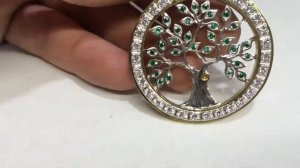 Женская подвеска из серебра и сплавов латуни