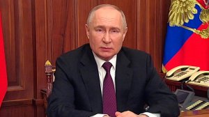 В. Путин выступил с обращением после объявления окончательных результатов президентских выборов