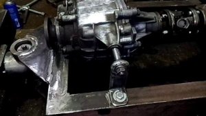 Установка раздатки и карданов на самодельный минитрактор