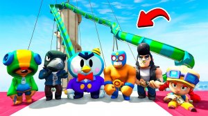 СПУСК БЕЗ ТОРМОЗОВ за БРАВЛ СТАРС СО СКОЛЬЗКОЙ ГОРКИ в ГТА 5 МОДЫ! АКВАПАРК ОБЗОР МОДА в GTA 5 ВИДЕО