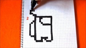Among Us Как рисовать по клеточкам Амонг Ас Простые рисунки How to Draw Pixel Art