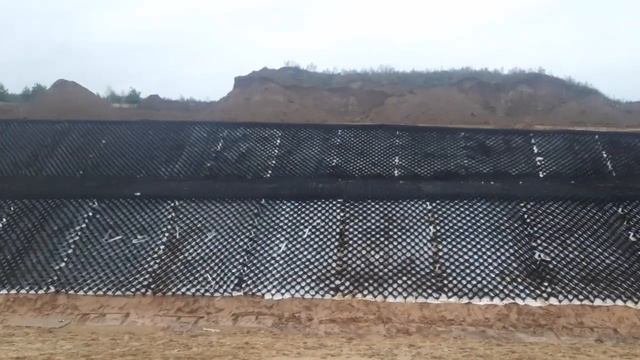 Трасса М-12 . Георешетка объемная с перфорацией. смотреть онлайн