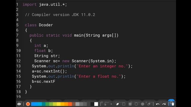 java part 6, User Input by Scanner Class, nextInt(), nextFloat(), nextDouble(), next(), nextLine().