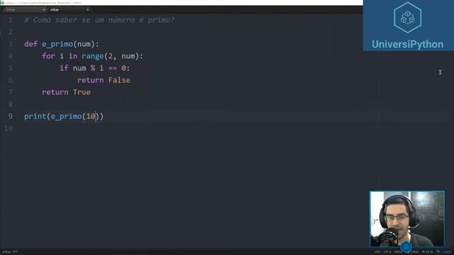 Python Math - Descobrindo se um Número é Primo
