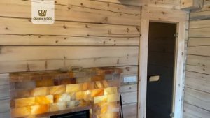 Обзор рубленной бани 25 кв.м. с верандой