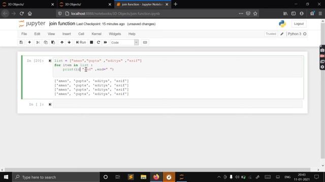 JOIN FUNCTION IN PYTHON || PYTHON TUTORIAL 2021 || CODERS CLOUD || HINDI смотреть онлайн