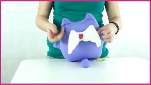 EXPETRO Игрушка-антистресс Котик-в сердечко животик, 34х34 см.