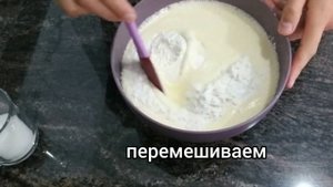 Шарлотка на кефире/charlotte with apples on kefir