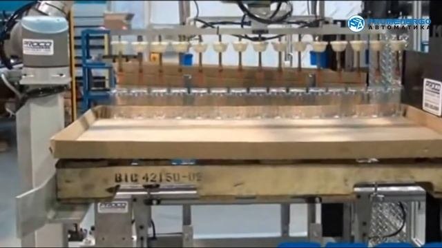 Палетизация с помощью робота Universal Robots