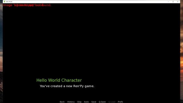 Ren'Py Hello World! смотреть онлайн