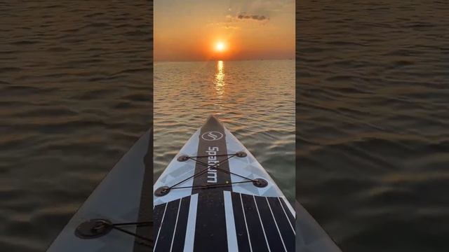 Inflatable paddle board with Lingering light of the setting sun #inflatable #sup