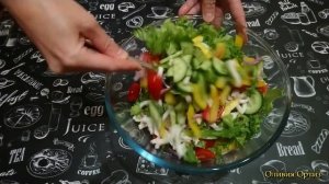 ИСПАНСКИЙ САЛАТ С КРЕВЕТКАМИ И КАЛЬМАРАМИ / Простой, вкусный и очень сытный салат