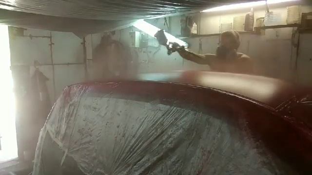 Покраска трехслойки перламутр, покраска в жару +30 смотреть онлайн