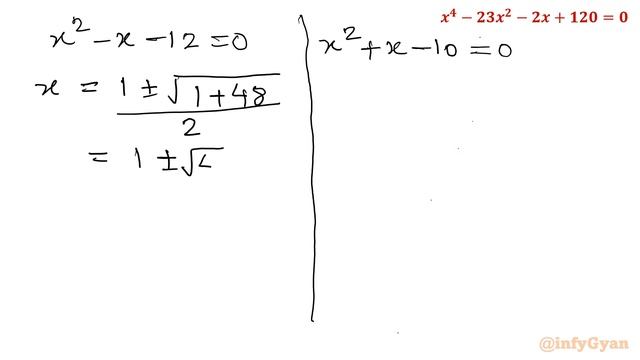 Solving Quartic Equation Using Difference of Squares смотреть онлайн