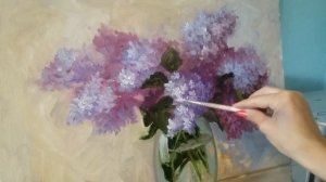 Как написать СИРЕНЬ маслом смотреть онлайн видео урок для начинающих бесплатно  Студия Оксилайт Арт