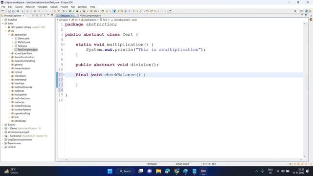 Session - 47 (final keyword in java) смотреть онлайн