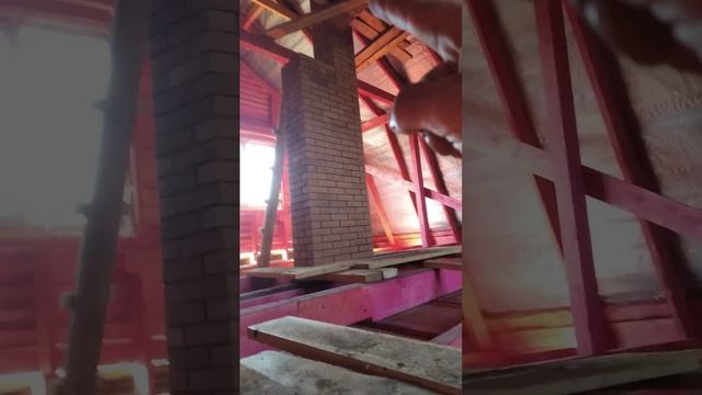 Печь "шведка" для дачного дома на два этажа.