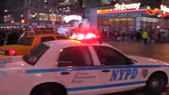 Responding police car NYPD Ford Crown Victoria 