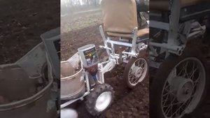 посадка картошки адаптером +сажалкой самоделка