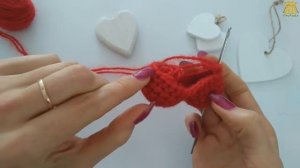 ♥ Сердечко на палочке крючком ♥ Мастер-класс ♥ Crochet heart tutorial ♥ Crochetka design DIY