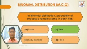 BINOMIAL DISTRIBUTION MCQ'S PART-1 #STATISTICS4ALL  @STATISTICS4ALL  #DISTRIBUTION #BINOMIAL #PROBA