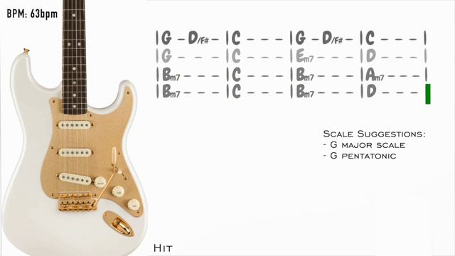 Soft Rock Ballad Guitar Backing Track Jam In G Major