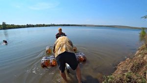 ✅ Езда Электро- Велосипеда по воде ⚓ Это возможно! АкваВел своими руками катамаран