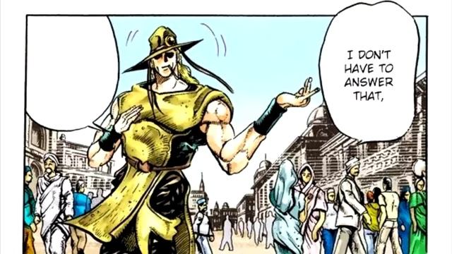 Polnareff meets Hol Horse - manga version with anime audio