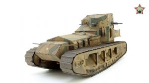 После сборки - Мк.А "Уиппет" от Takom в 1/35. Built Model Mk.A Whippet Takom 1:35