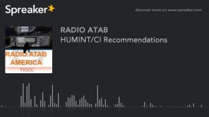 HUMINT/CI Recommendations