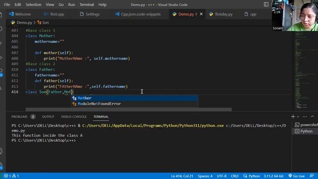 Types OF Inheritance || Python | Single-Level , Multi-Level , Multiple Inheritance Discussion