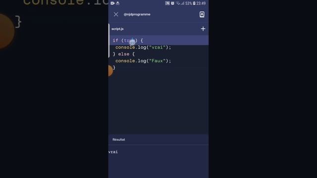 Codage des instructions else | Conditions en javascript