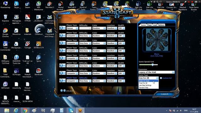 Как играть против ботов в пиратском starcraft 2