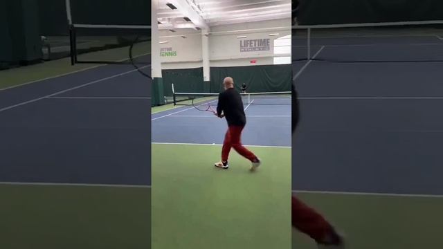 Andre Agassi still got it at 52 🔥 (vs @tennis_with_mo)