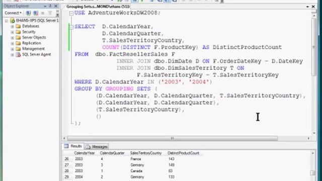 SQL Server 2008 - Grouping Sets (New Offering) смотреть онлайн