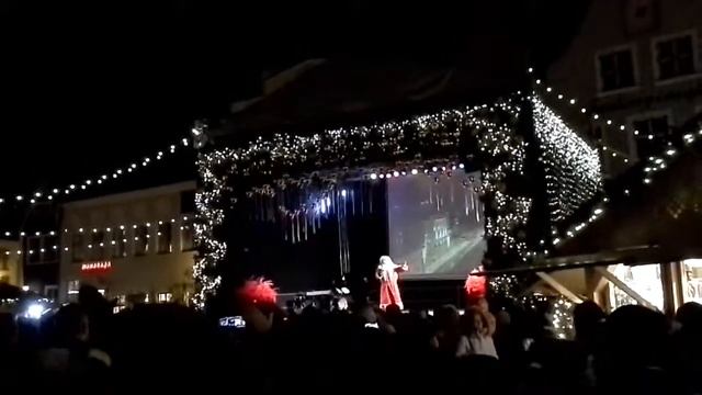 Дед мороз в Таллине поёт "белые розы" № 2