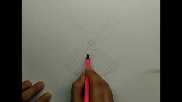 Как нарисовать мельницу смотреть онлайн
