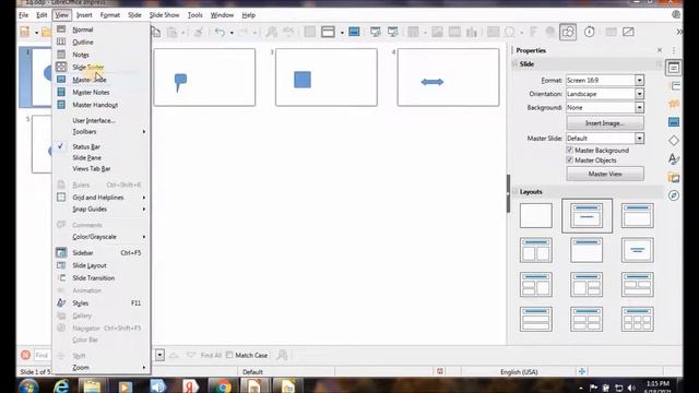 Libre Office Impress View Menu all options in hindi and english hd смотреть онлайн