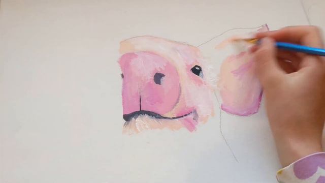 Easy Pig Painting for Beginners