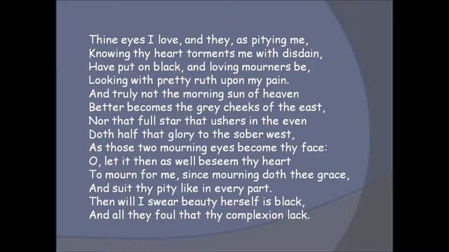 Sonnet 132 Disdain смотреть онлайн