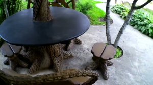 Летняя беседка из артбетона