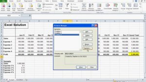 Excel Solution - How to Create Budget Analysis with Scenario Manager.avi